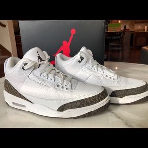 Air Jordan 3 Retro Men 10.5 White/DarkMocha-Chrome